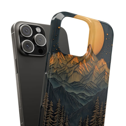 Mountain Sunset Slim Phone Case - Nature Inspired Design - CoolCollectiveCo