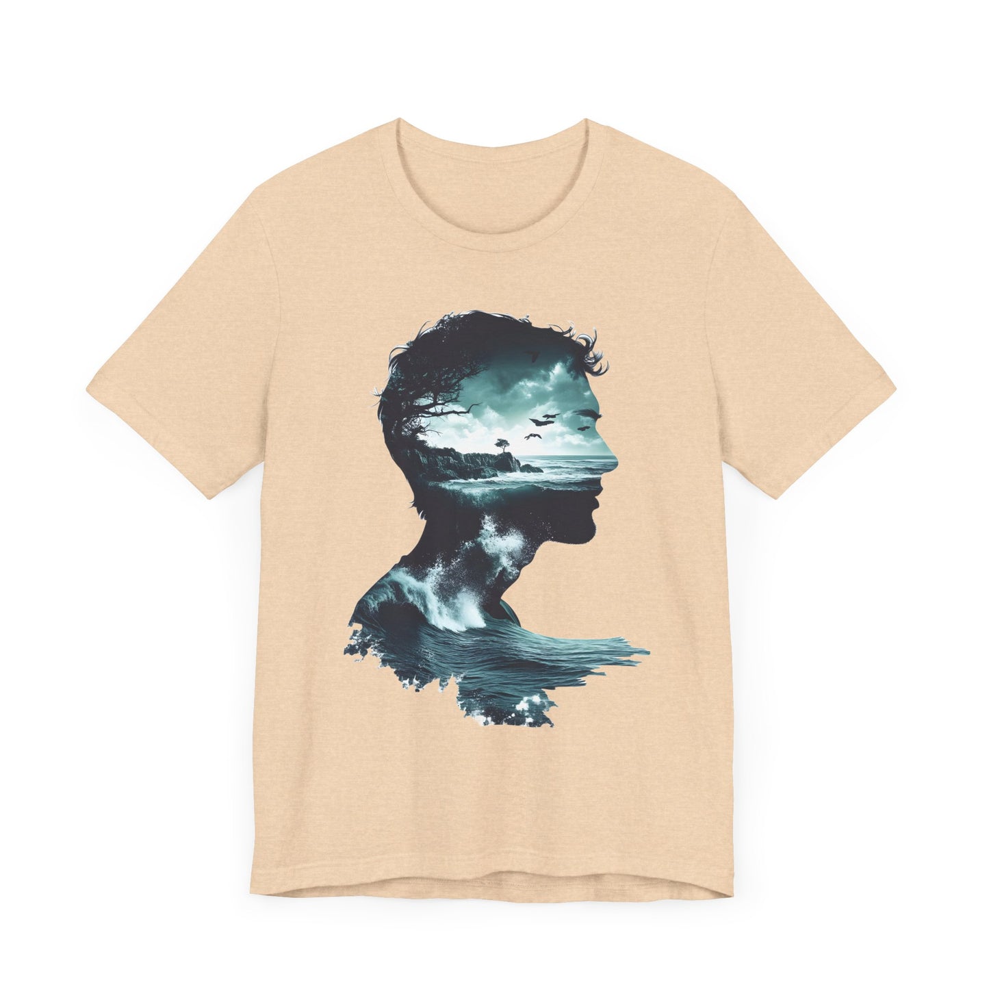 Ocean Sunset Silhouette Unisex Jersey Tee - Perfect for Nature Lovers - CoolCollectiveCo