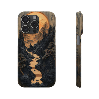 Mountain Sunset Slim Phone Case | Nature-Inspired Design for Adventurers - CoolCollectiveCo