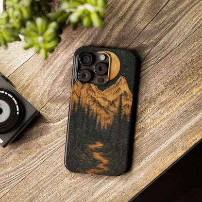 Mountain Sunset Slim Phone Case - Nature-Inspired Design for Outdoor Enthusiasts - CoolCollectiveCo