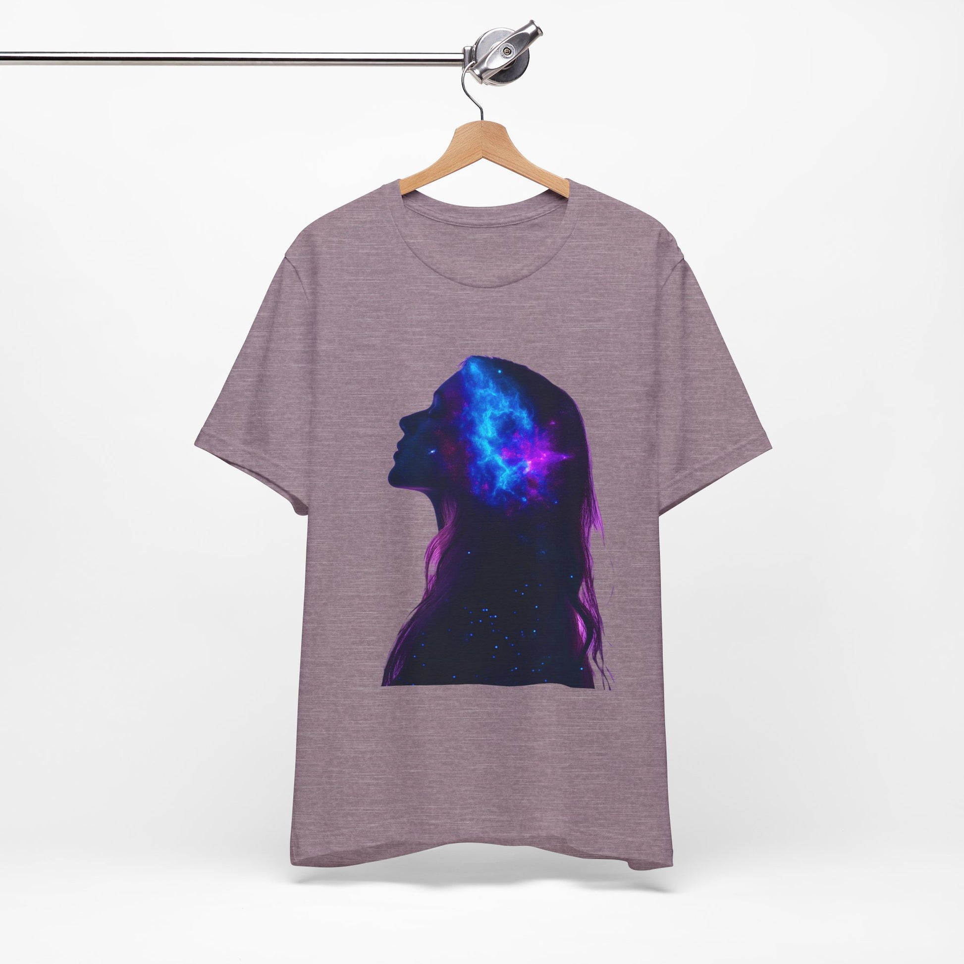 Cosmic Dreamer Unisex Jersey Tee - Galaxy Silhouette T-Shirt - CoolCollectiveCo