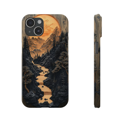 Mountain Sunset Slim Phone Case | Nature-Inspired Design for Adventurers - CoolCollectiveCo