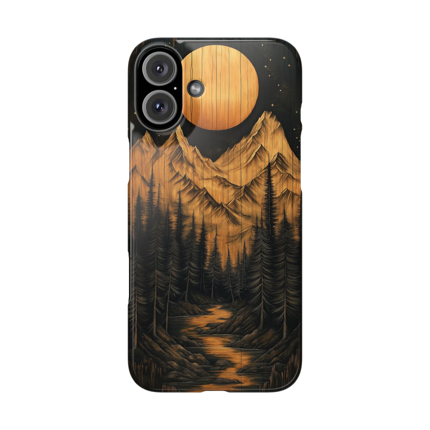 Mountain Sunset Slim Phone Case - Nature-Inspired Design for Outdoor Enthusiasts - CoolCollectiveCo