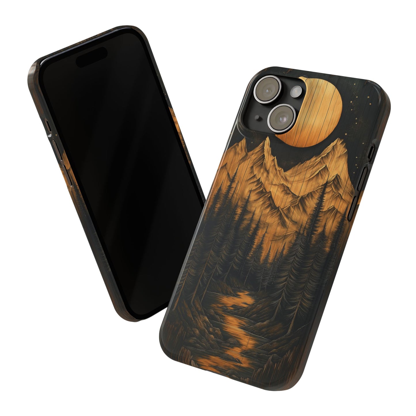 Mountain Sunset Slim Phone Case - Nature-Inspired Design for Outdoor Enthusiasts - CoolCollectiveCo