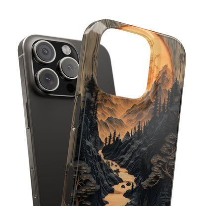 Mountain Sunset Slim Phone Case | Nature-Inspired Design for Adventurers - CoolCollectiveCo