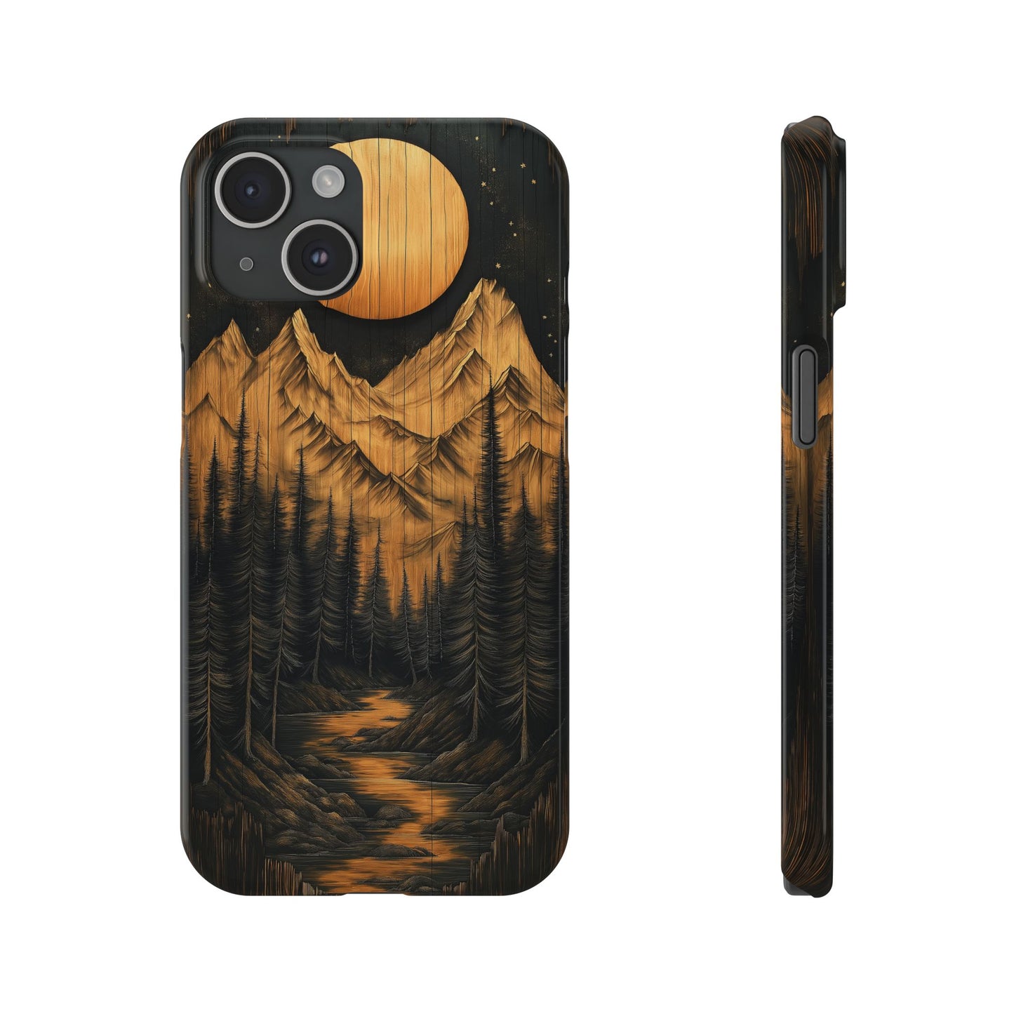 Mountain Sunset Slim Phone Case - Nature-Inspired Design for Outdoor Enthusiasts - CoolCollectiveCo