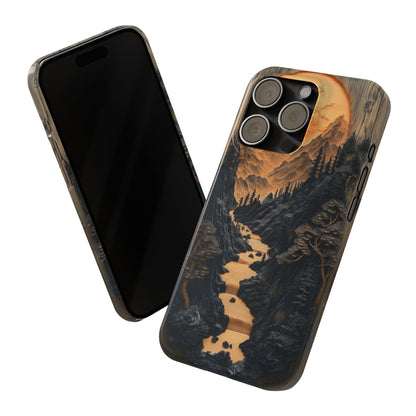 Mountain Sunset Slim Phone Case | Nature-Inspired Design for Adventurers - CoolCollectiveCo