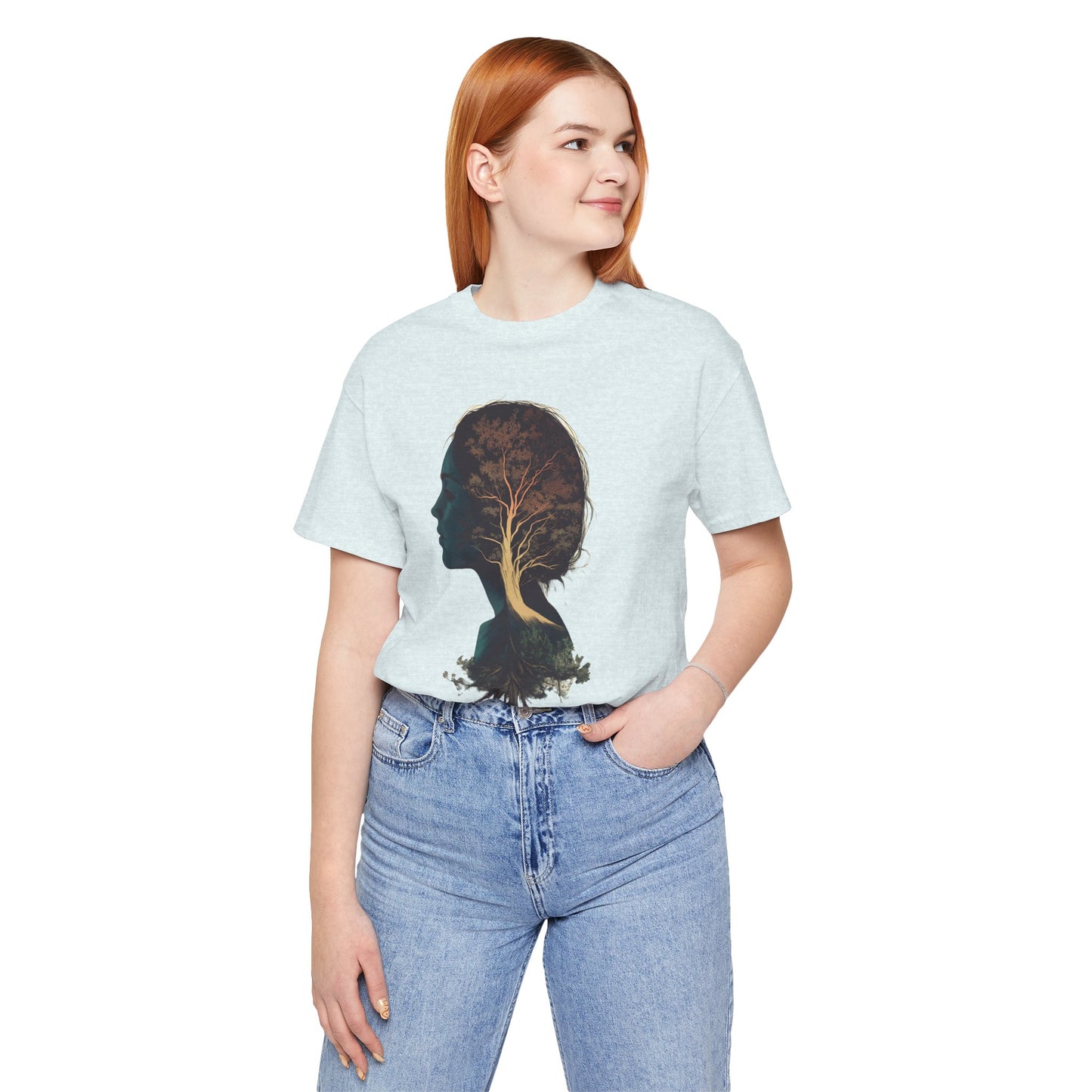 Free Spirited Nature-Inspired Unisex Jersey Tee - Rooted in Growth Design - CoolCollectiveCo