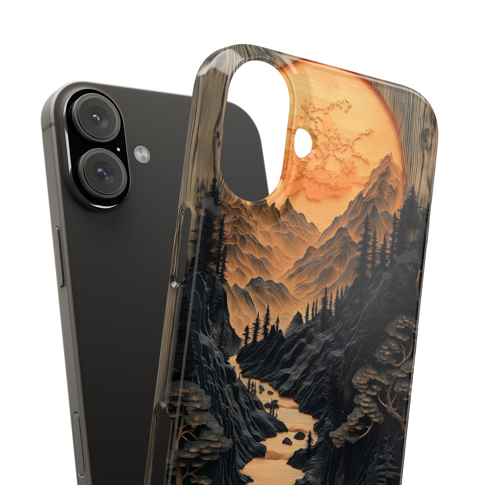 Mountain Sunset Slim Phone Case | Nature-Inspired Design for Adventurers - CoolCollectiveCo