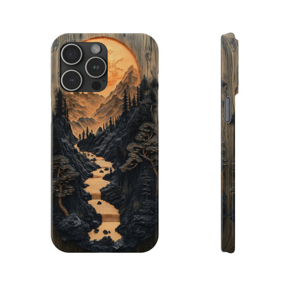 Mountain Sunset Slim Phone Case | Nature-Inspired Design for Adventurers - CoolCollectiveCo