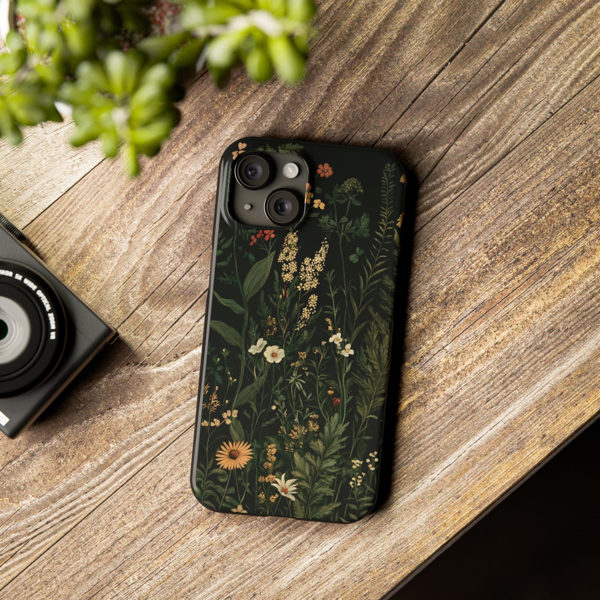 Floral Slim Phone Case - Nature Inspired Design for Plant Lovers - CoolCollectiveCo