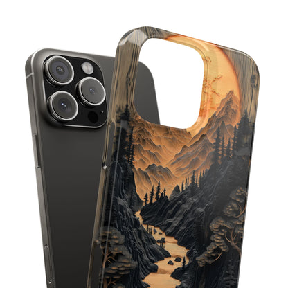 Mountain Sunset Slim Phone Case | Nature-Inspired Design for Adventurers - CoolCollectiveCo