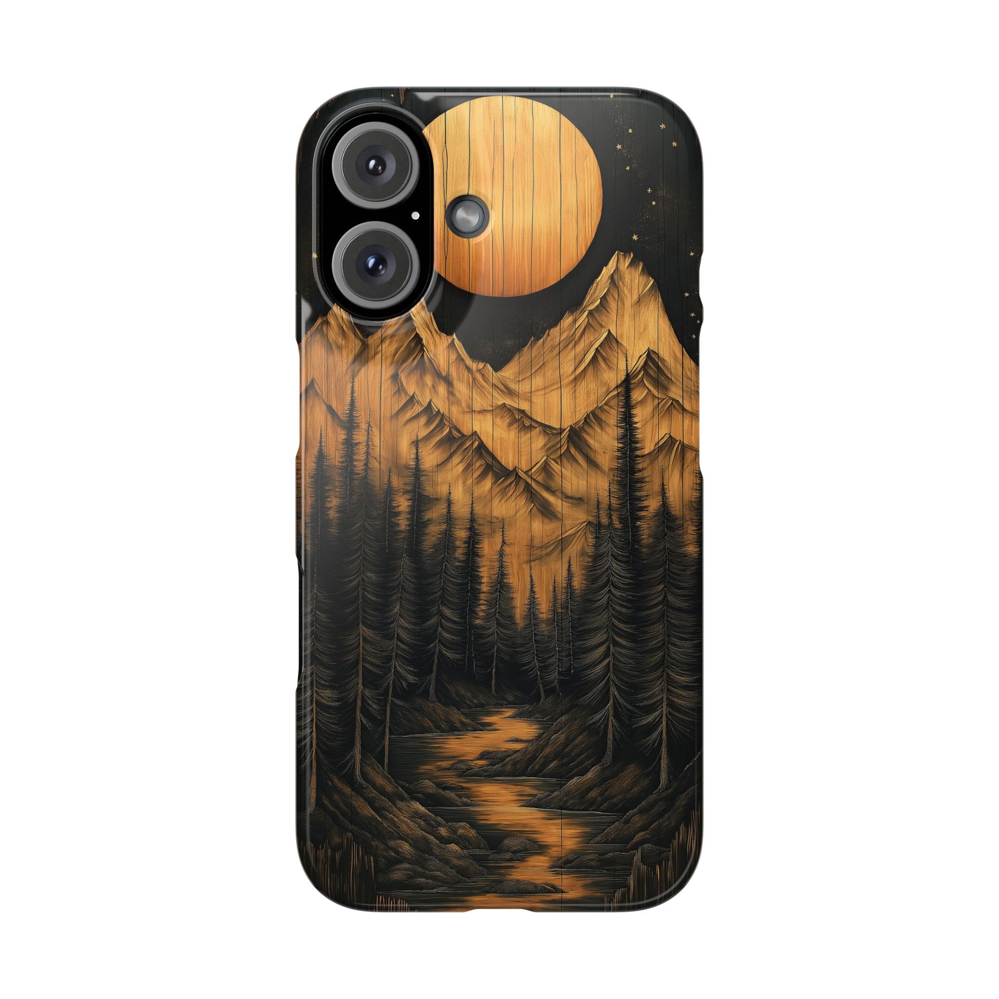 Mountain Sunset Slim Phone Case - Nature-Inspired Design for Outdoor Enthusiasts - CoolCollectiveCo