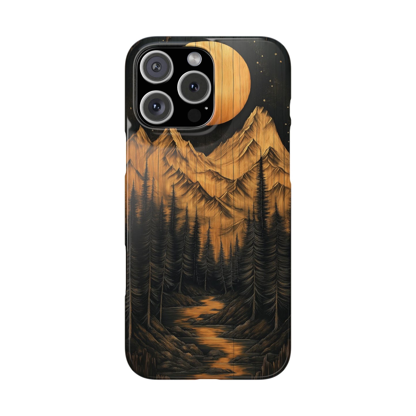 Mountain Sunset Slim Phone Case - Nature-Inspired Design for Outdoor Enthusiasts - CoolCollectiveCo