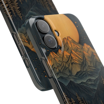 Mountain Sunset Slim Phone Case - Nature Inspired Design - CoolCollectiveCo