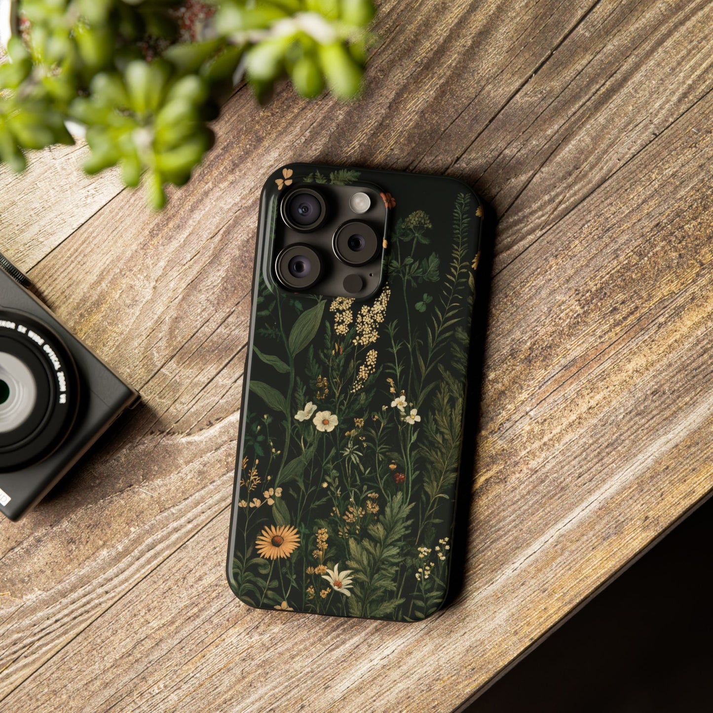 Floral Slim Phone Case - Nature Inspired Design for Plant Lovers - CoolCollectiveCo