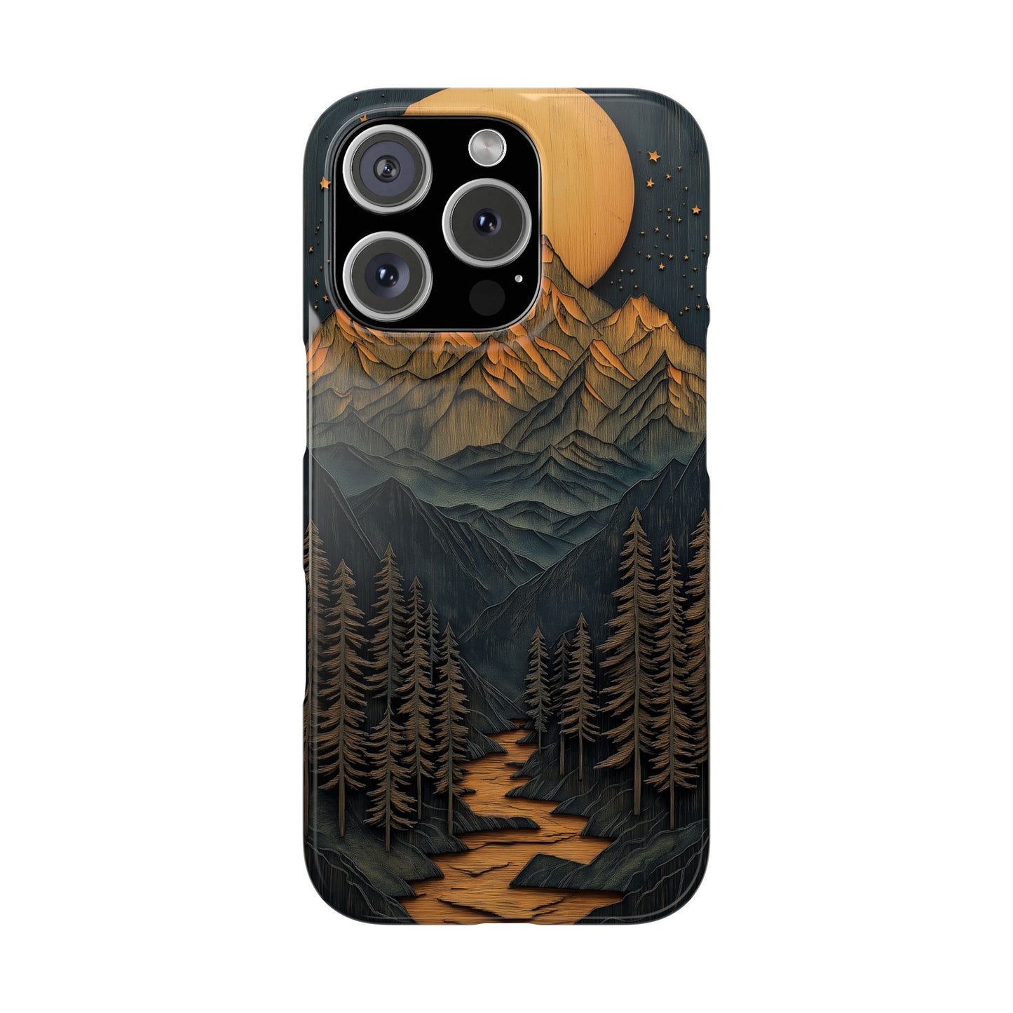 Mountain Sunset Slim Phone Case - Nature Inspired Design - CoolCollectiveCo