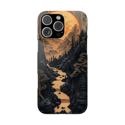 Mountain Sunset Slim Phone Case | Nature-Inspired Design for Adventurers - CoolCollectiveCo