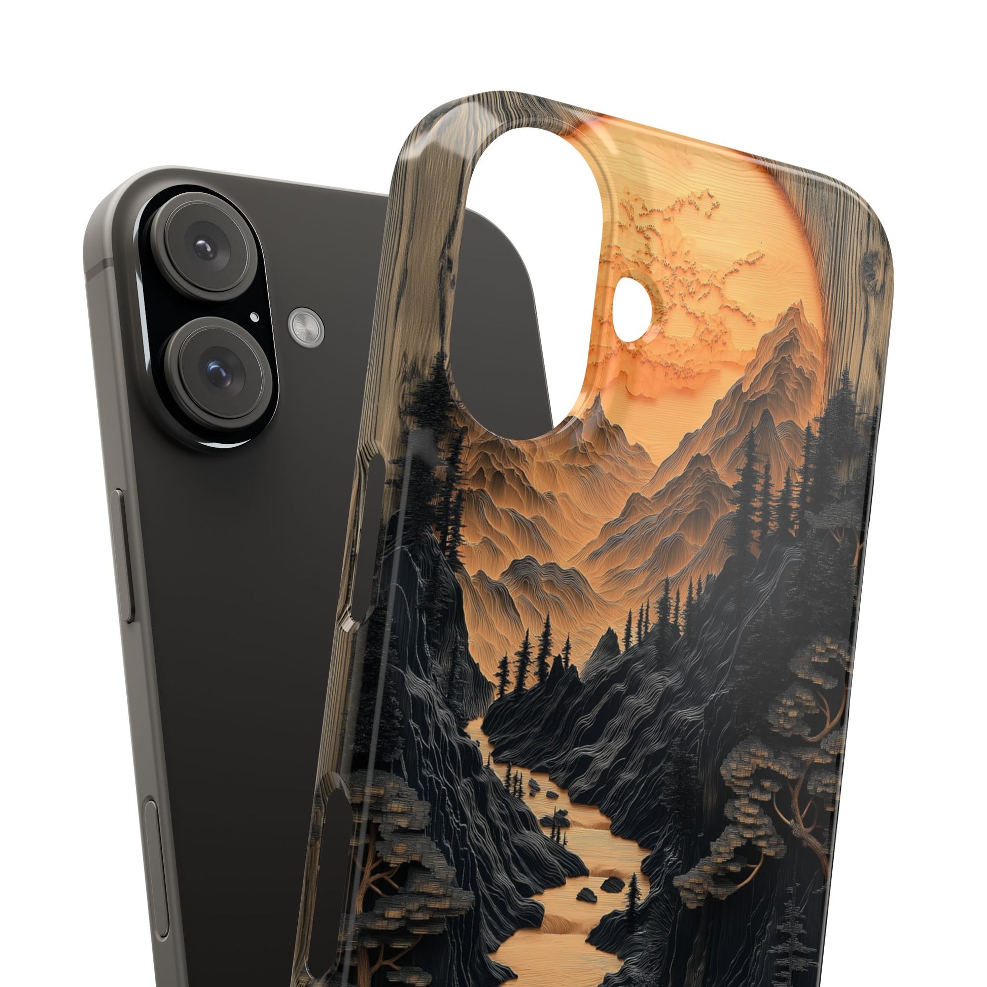 Mountain Sunset Slim Phone Case | Nature-Inspired Design for Adventurers - CoolCollectiveCo