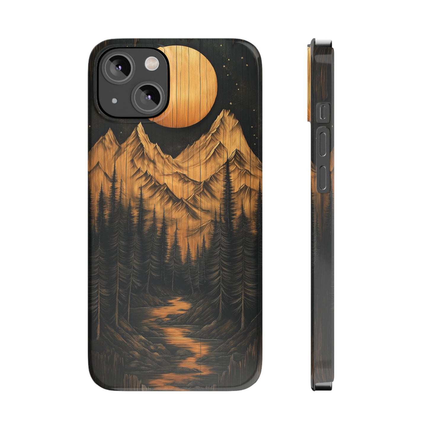 Mountain Sunset Slim Phone Case - Nature-Inspired Design for Outdoor Enthusiasts - CoolCollectiveCo