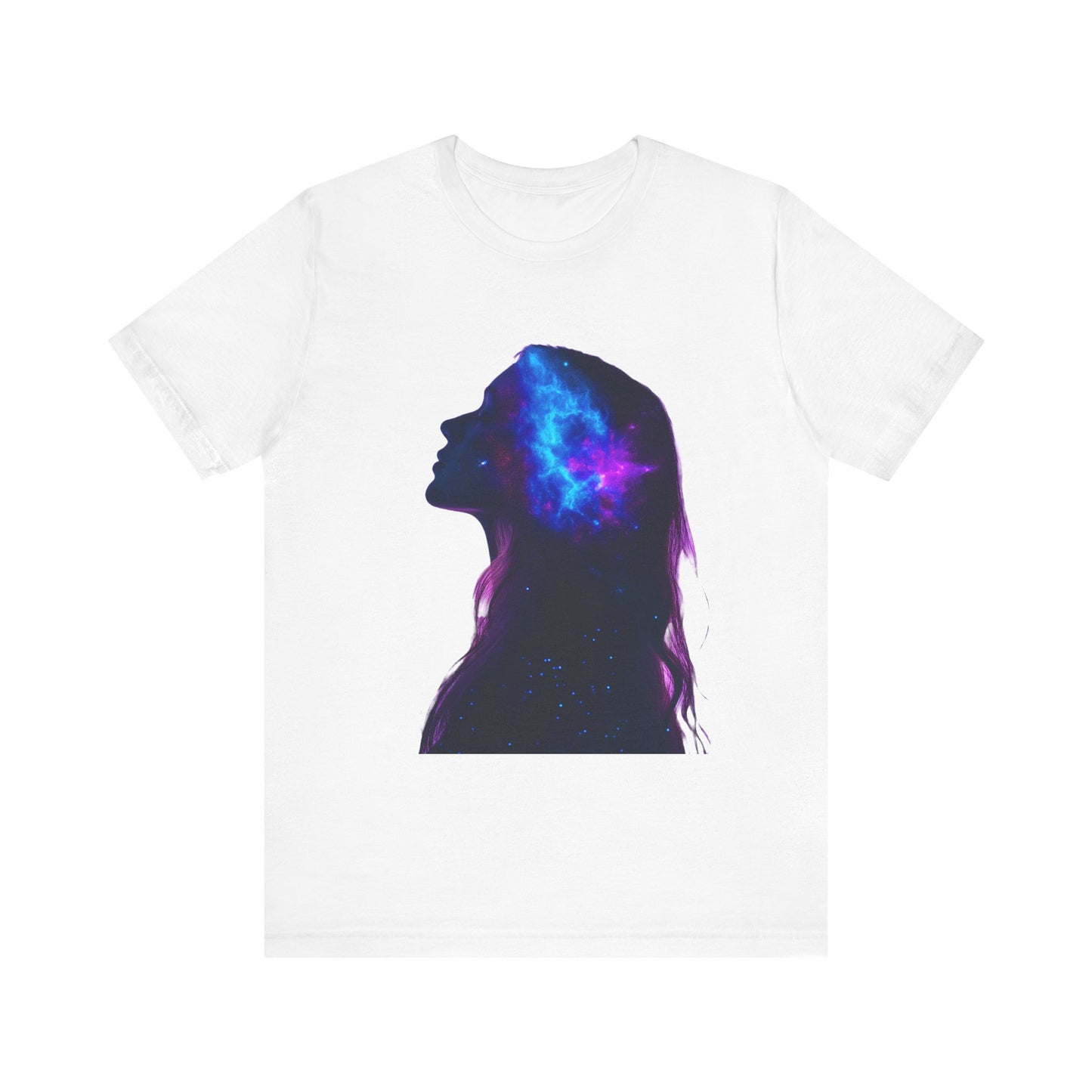 Cosmic Dreamer Unisex Jersey Tee - Galaxy Silhouette T-Shirt - CoolCollectiveCo