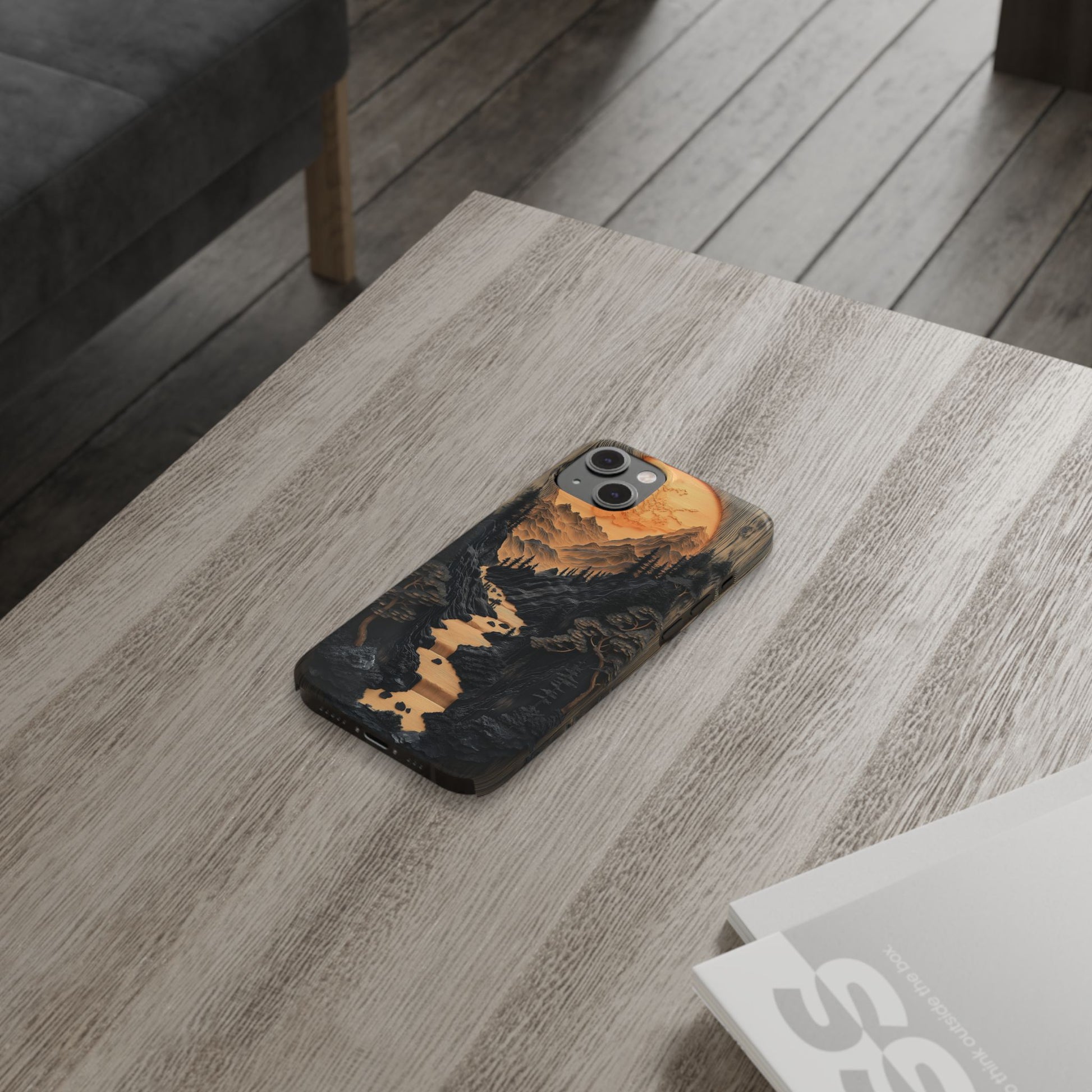 Mountain Sunset Slim Phone Case | Nature-Inspired Design for Adventurers - CoolCollectiveCo