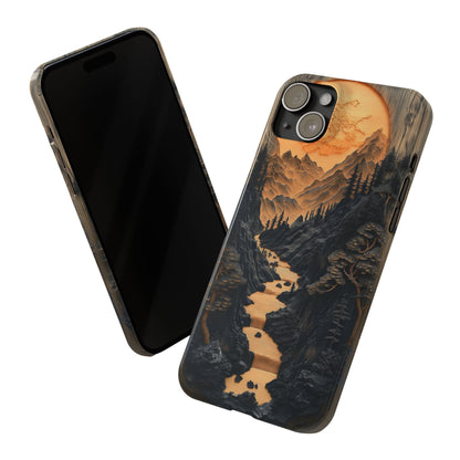 Mountain Sunset Slim Phone Case | Nature-Inspired Design for Adventurers - CoolCollectiveCo