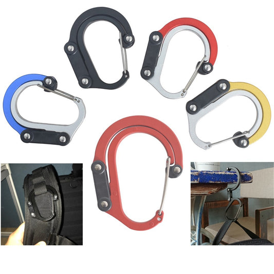 Hybrid Gear Clip - Carabiner Rotating Hook Clip Non-Locking Strong Clips For Camping Fishing Hiking Travel Backpack Out - CoolCollectiveCo