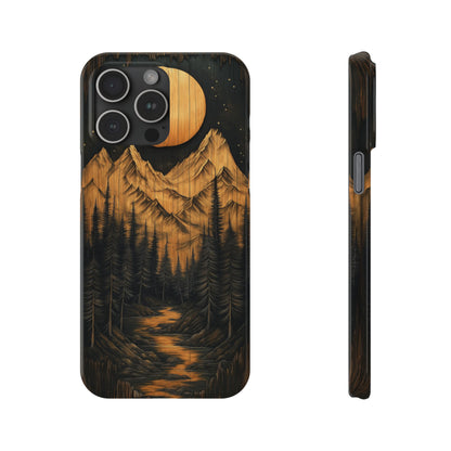 Mountain Sunset Slim Phone Case - Nature-Inspired Design for Outdoor Enthusiasts - CoolCollectiveCo