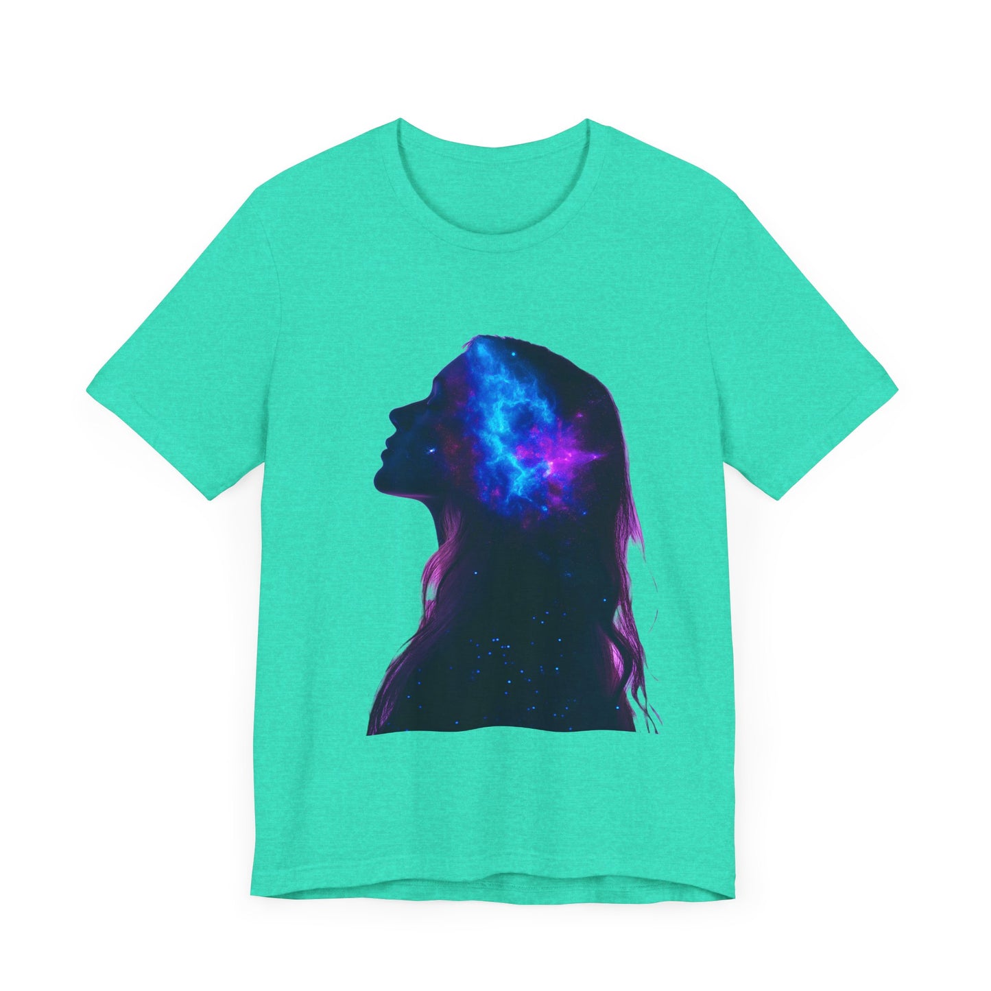 Cosmic Dreamer Unisex Jersey Tee - Galaxy Silhouette T-Shirt - CoolCollectiveCo