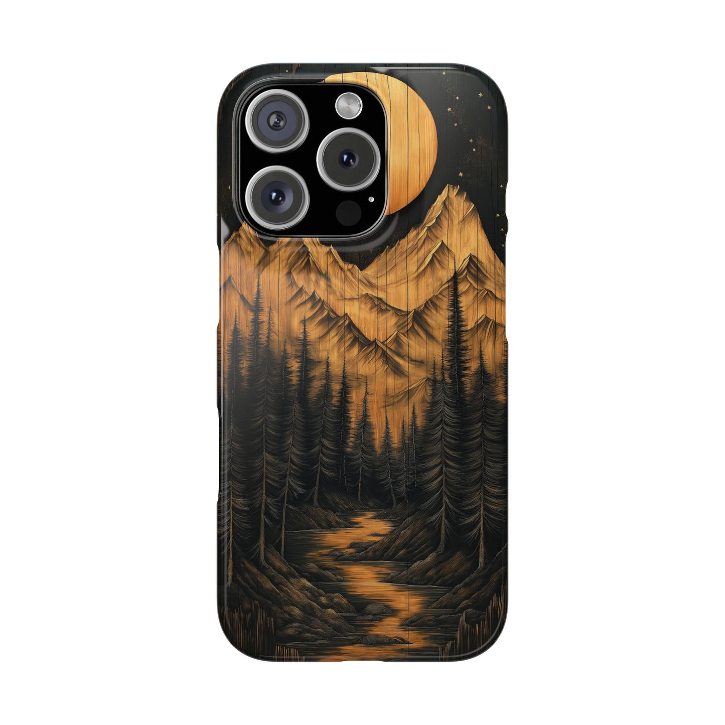 Mountain Sunset Slim Phone Case - Nature-Inspired Design for Outdoor Enthusiasts - CoolCollectiveCo