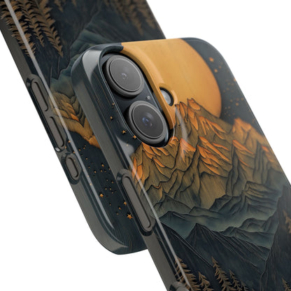 Mountain Sunset Slim Phone Case - Nature Inspired Design - CoolCollectiveCo