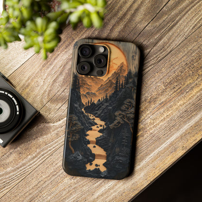 Mountain Sunset Slim Phone Case | Nature-Inspired Design for Adventurers - CoolCollectiveCo