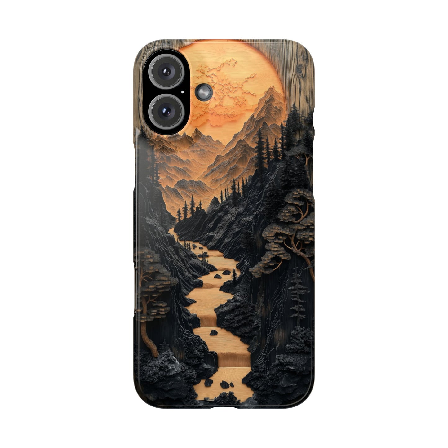 Mountain Sunset Slim Phone Case | Nature-Inspired Design for Adventurers - CoolCollectiveCo