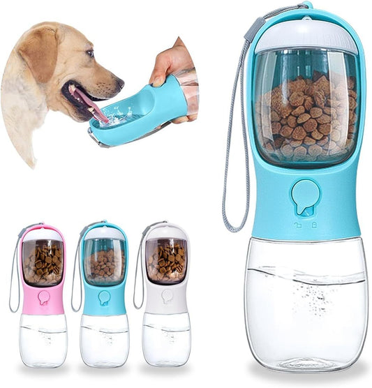 Ravel Puppy Water Bowl Dog Water Bottle With Food Container Portable Pet Dispenser Dog Stuff Accessories Items Puppy Essentials Necessities For Yorkie Chihuahua Cat Walking And Hiking - CoolCollectiveCo