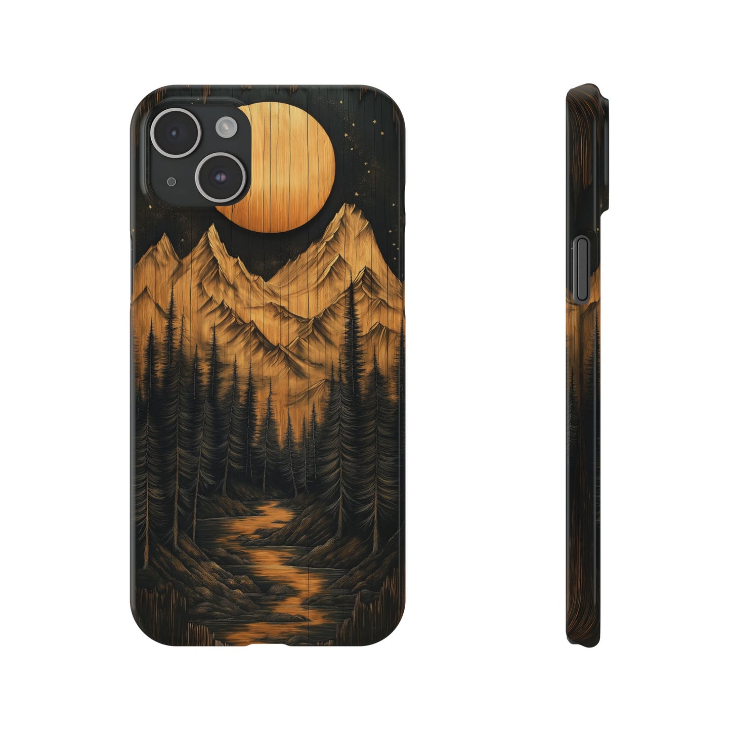 Mountain Sunset Slim Phone Case - Nature-Inspired Design for Outdoor Enthusiasts - CoolCollectiveCo