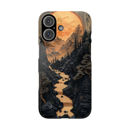 Mountain Sunset Slim Phone Case | Nature-Inspired Design for Adventurers - CoolCollectiveCo