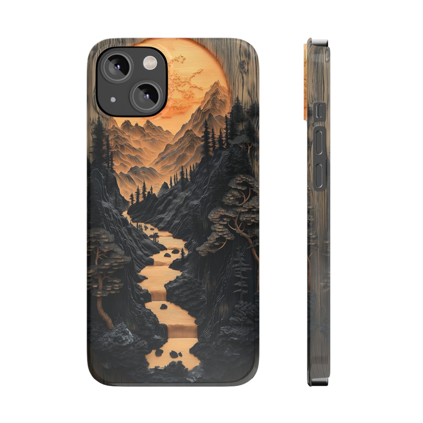 Mountain Sunset Slim Phone Case | Nature-Inspired Design for Adventurers - CoolCollectiveCo