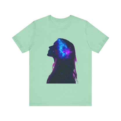 Cosmic Dreamer Unisex Jersey Tee - Galaxy Silhouette T-Shirt - CoolCollectiveCo