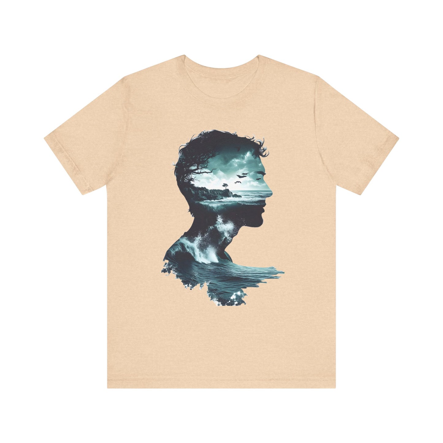 Ocean Sunset Silhouette Unisex Jersey Tee - Perfect for Nature Lovers - CoolCollectiveCo