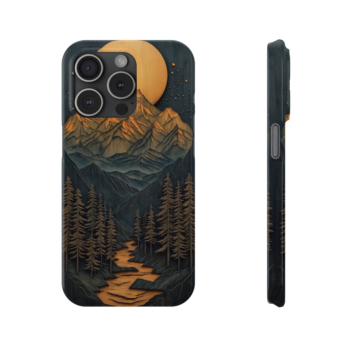 Mountain Sunset Slim Phone Case - Nature Inspired Design - CoolCollectiveCo