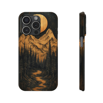 Mountain Sunset Slim Phone Case - Nature-Inspired Design for Outdoor Enthusiasts - CoolCollectiveCo