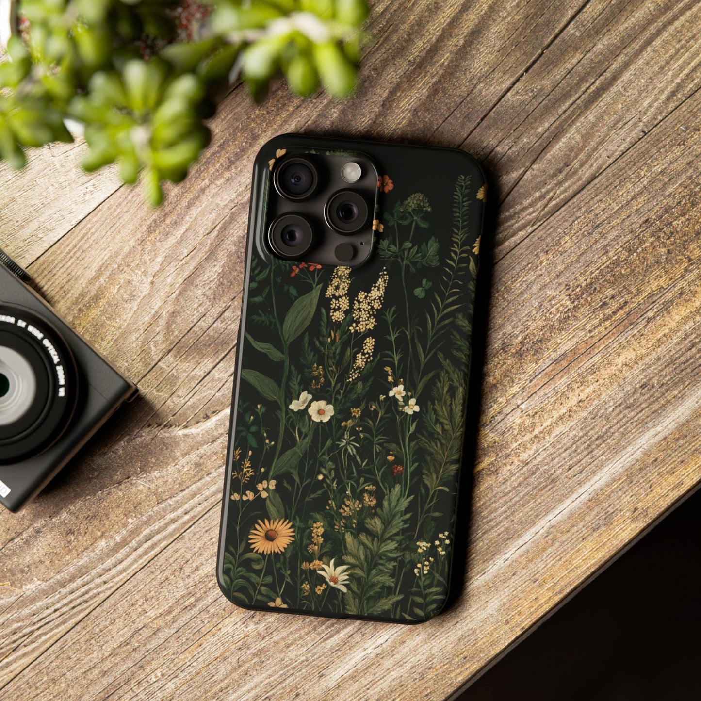 Floral Slim Phone Case - Nature Inspired Design for Plant Lovers - CoolCollectiveCo