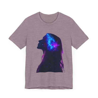 Cosmic Dreamer Unisex Jersey Tee - Galaxy Silhouette T-Shirt - CoolCollectiveCo