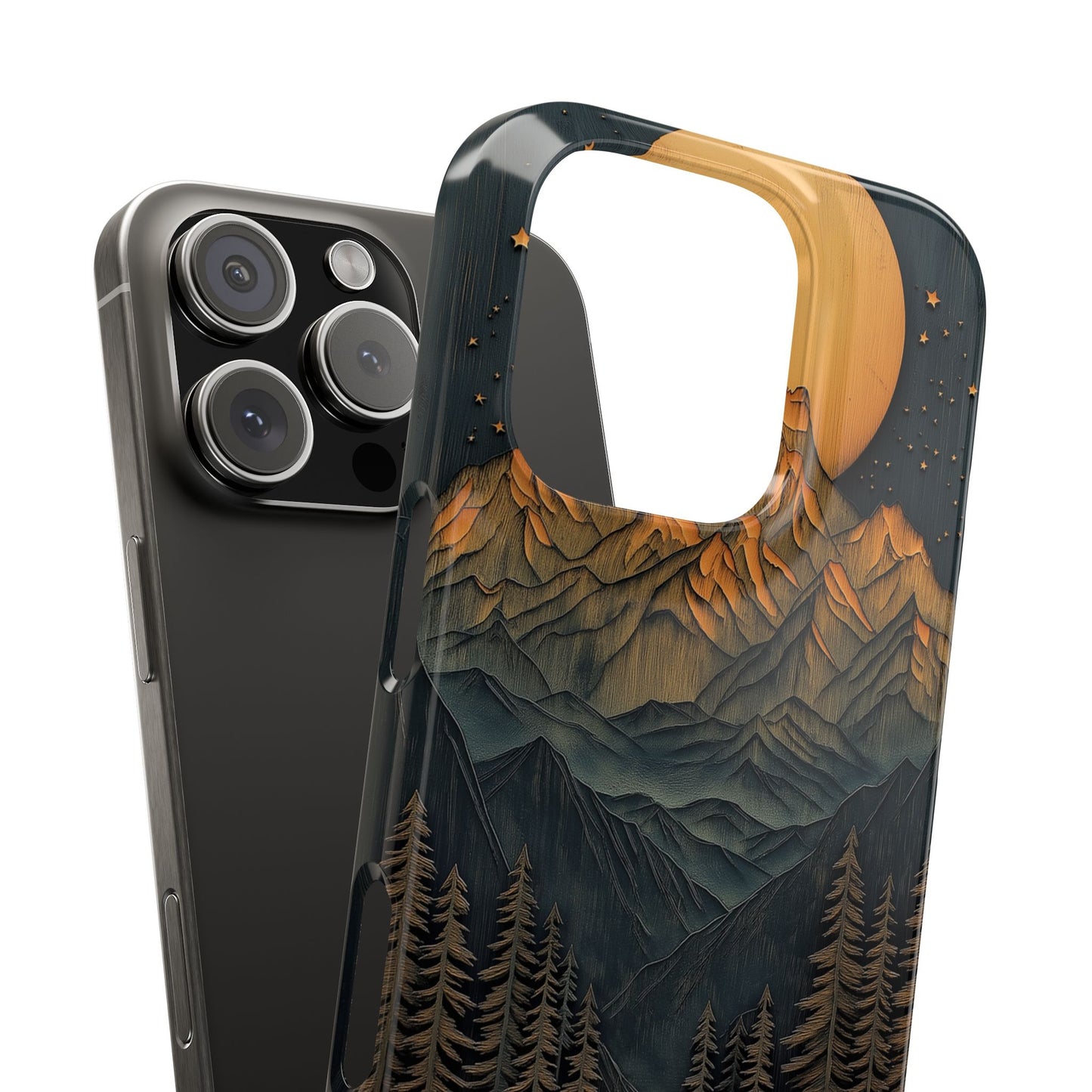 Mountain Sunset Slim Phone Case - Nature Inspired Design - CoolCollectiveCo